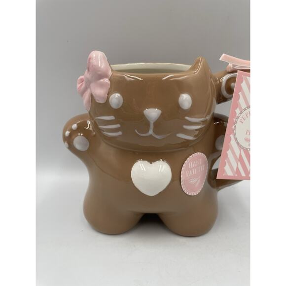 Peppermint And Pine Gingerbread Cat Holiday Figural Mug Christmas 2025 NEW - Picture 3 of 10